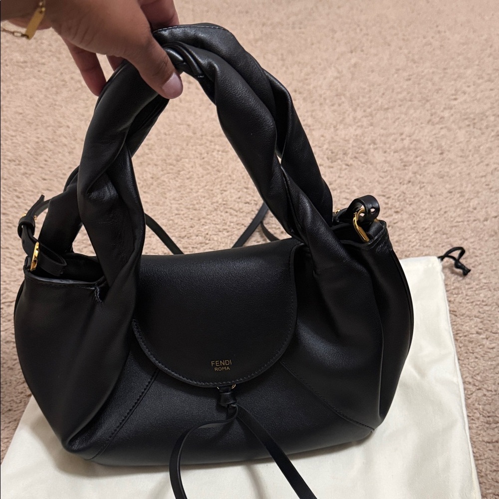 Fendi Black Leather Shoulder Bag